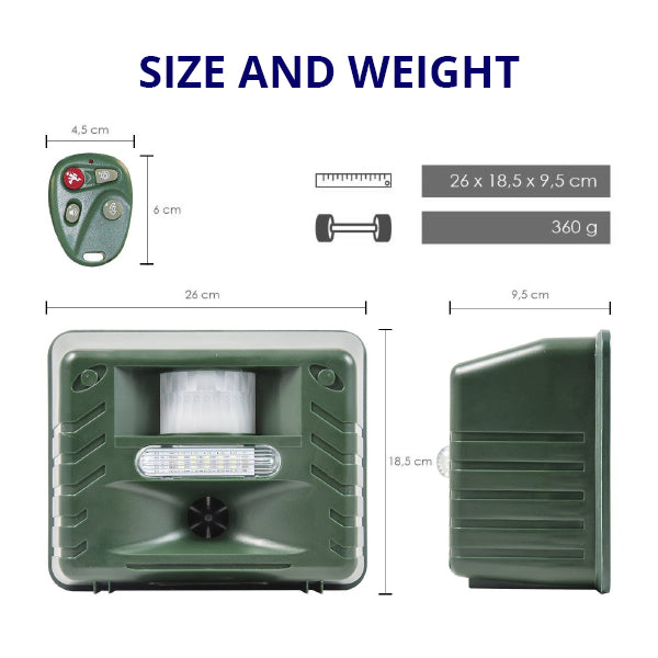 Ultrasonic Pest Repeller w/ Remote Control - animalrepeller